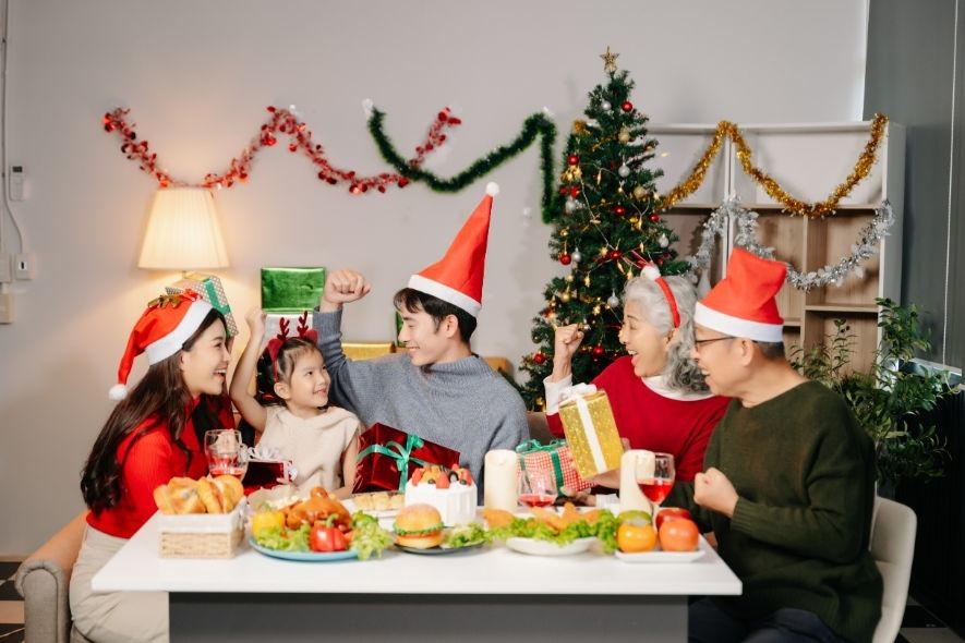 family at christmas