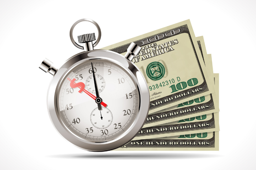 time stopper with cash