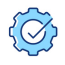 gear with check mark