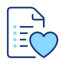 heart on paper icon