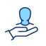 hand holding a head icon